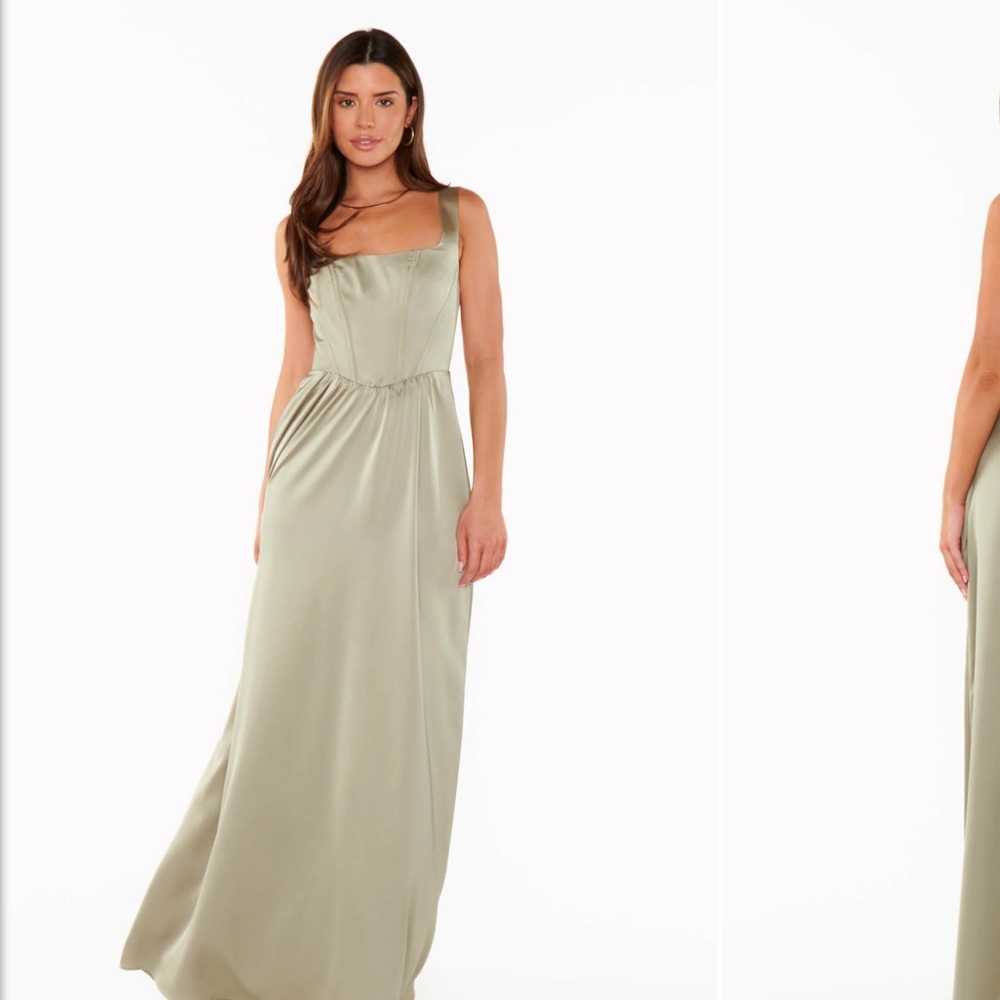 Show Me Your MuMu Sage Green Nina Maxi Dress